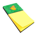 Butterfly Orange on Green Watercolor Sticky Note Holder Refillable Dispenser Desk Accessory 3x3 Pad Gift