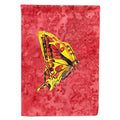 Butterfly on Red House Flag 28x40 Porch Sleeve Pole Decorative Outside Yard Banner Artwork Wall Hanging, Polyester