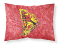 Butterfly on Red Standard Pillowcase Lightweight Super Soft Easy Care Decorative Artwork Pillowcase, Standard
