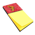 Butterfly on Red Watercolor Sticky Note Holder Refillable Dispenser Desk Accessory 3x3 Pad Gift