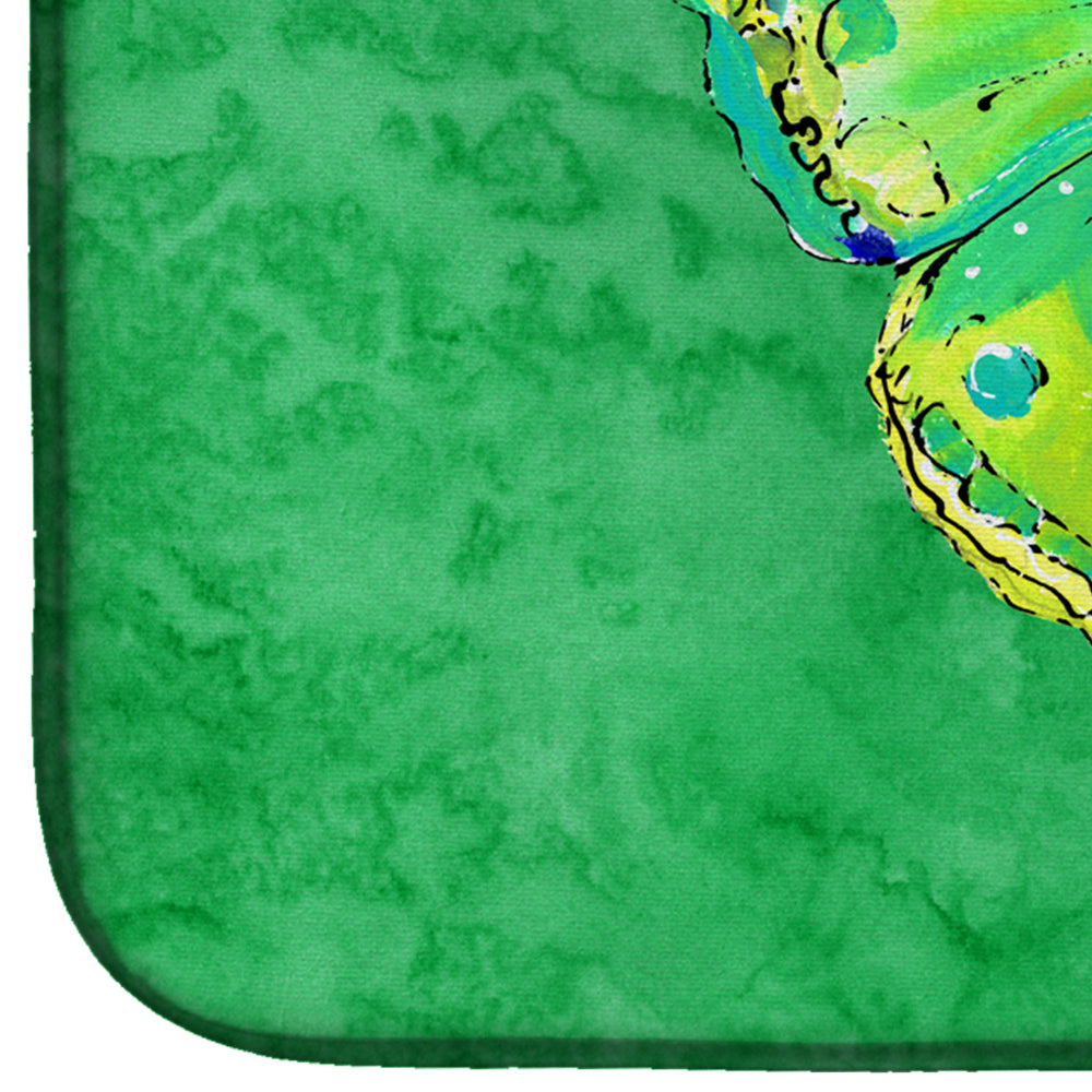Butterfly Green on Green Dish Drying Mat Absorbent Dish Drying Mat Pad for Kitchen Counter Dish Drainer Mat for Countertop, 14 x 21", Multicolor