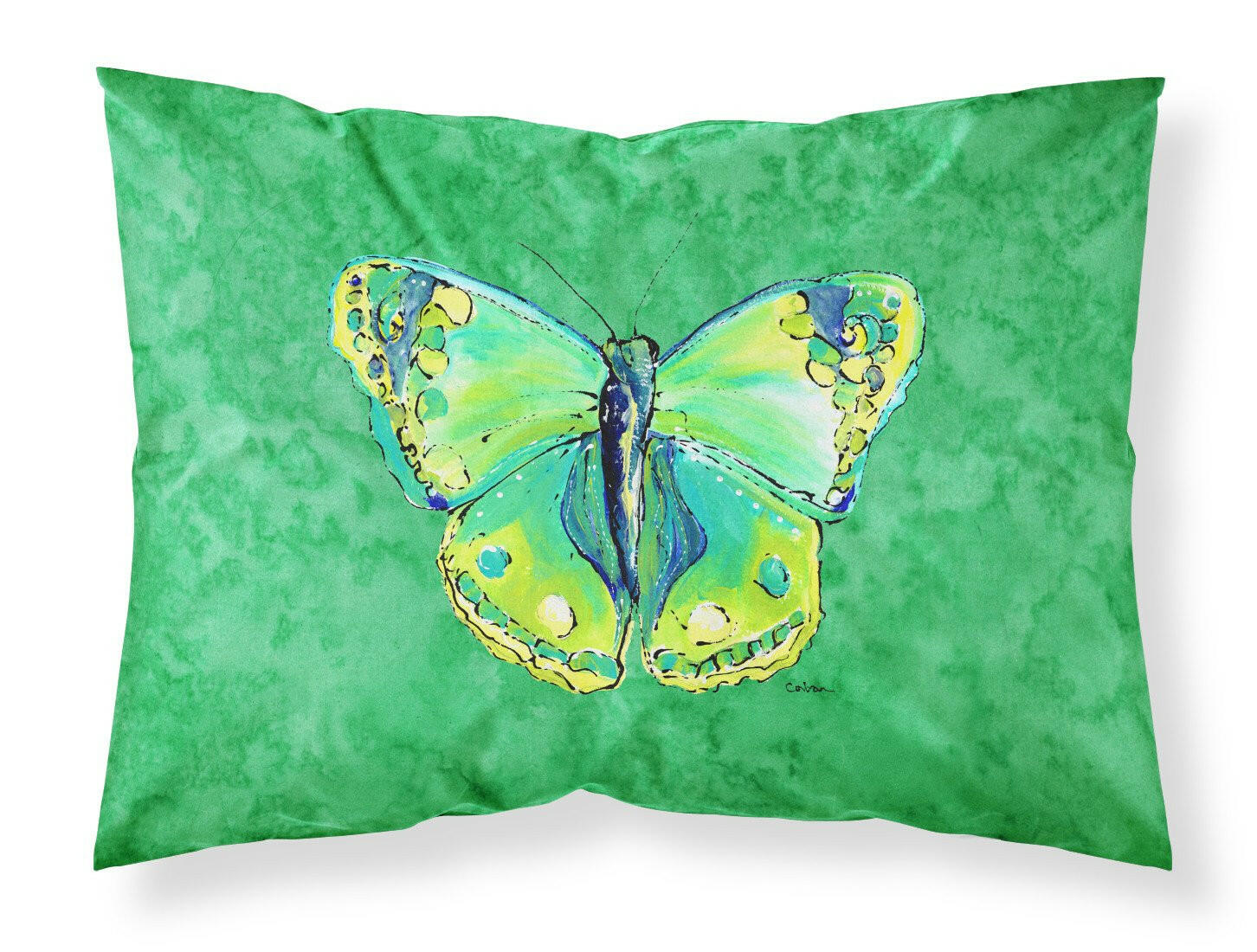 Butterfly Green on Green Standard Pillowcase Lightweight Super Soft Easy Care Decorative Artwork Pillowcase, Standard