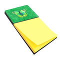 Butterfly Green on Green Watercolor Sticky Note Holder Refillable Dispenser Desk Accessory 3x3 Pad Gift