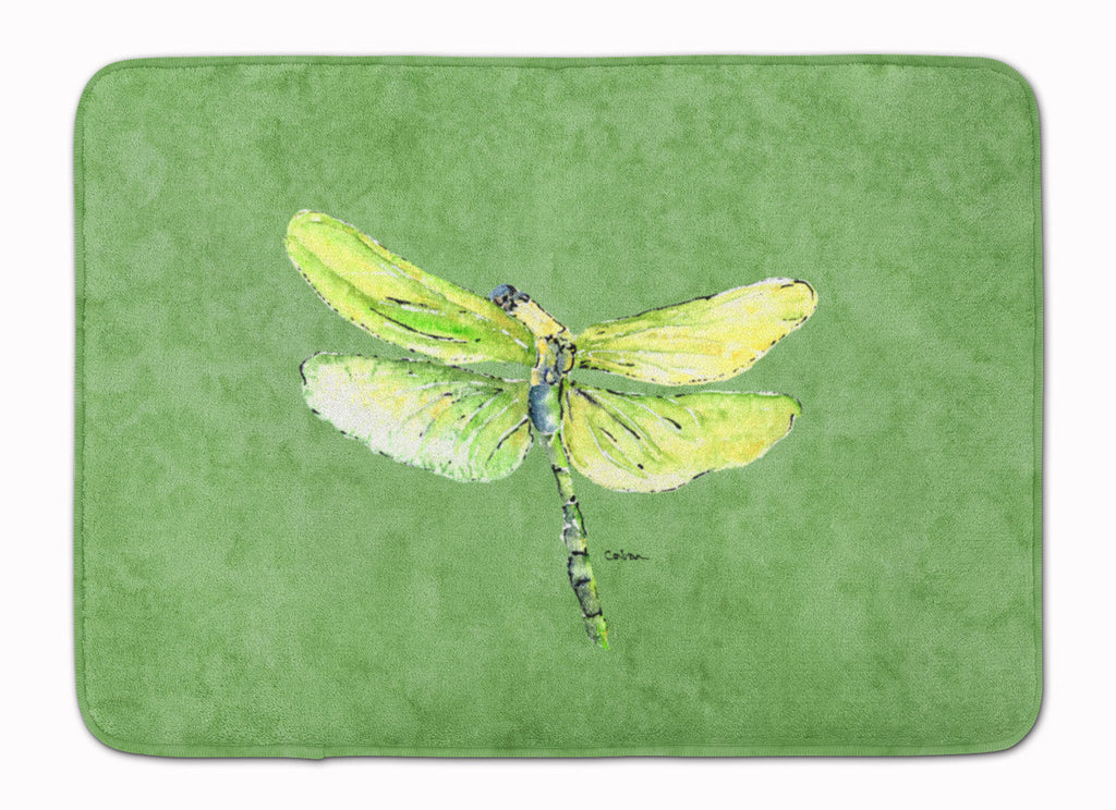 Dragonfly on Avacado Memory Foam Kitchen Mat Machine Washable Anti-Fatigue Cushion Comfort Bath or Kitchen Rug