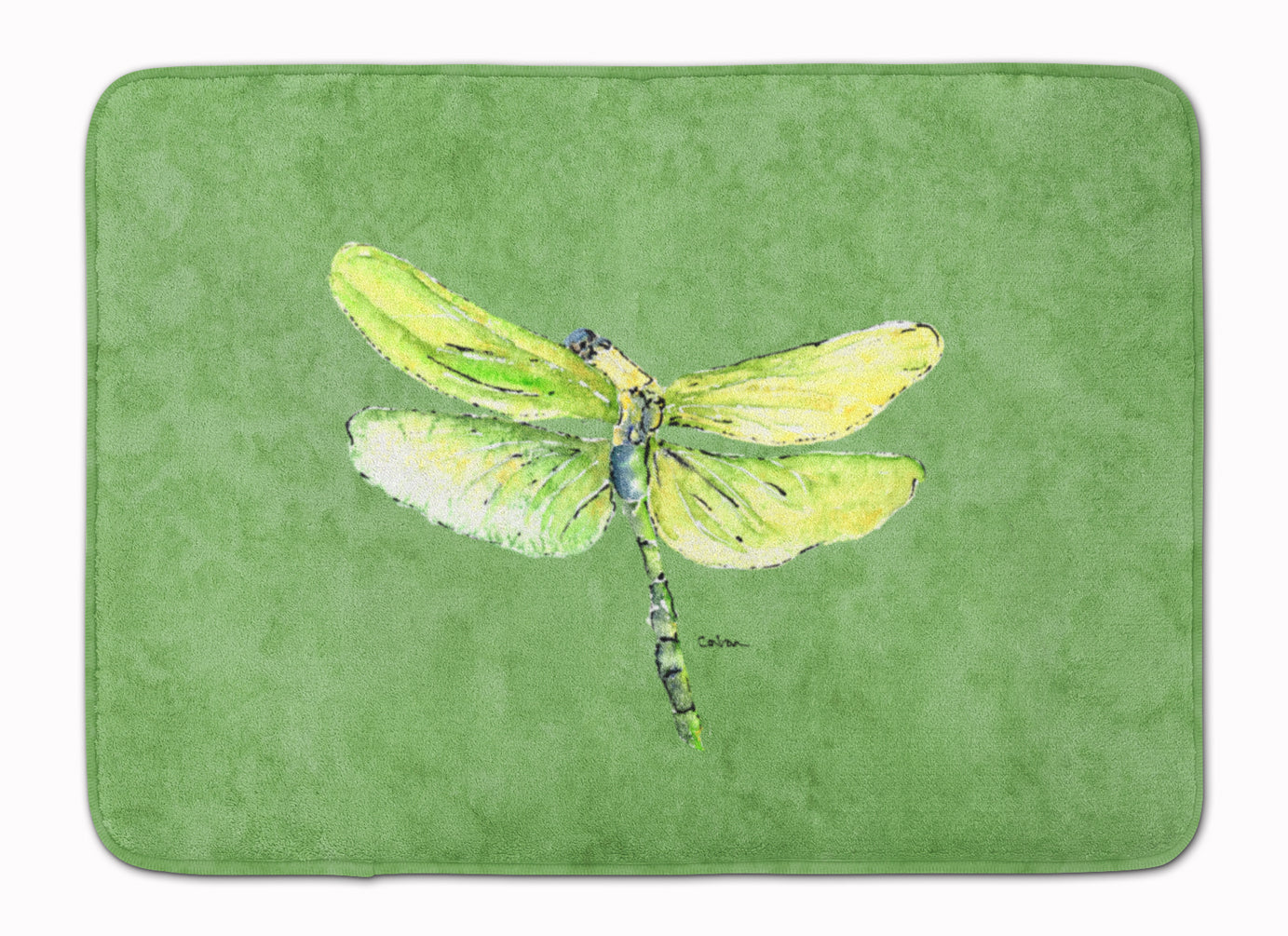 Dragonfly on Avacado Memory Foam Kitchen Mat Machine Washable Anti-Fatigue Cushion Comfort Bath or Kitchen Rug