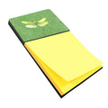 Dragonfly on Avacado Watercolor Sticky Note Holder Refillable Dispenser Desk Accessory 3x3 Pad Gift