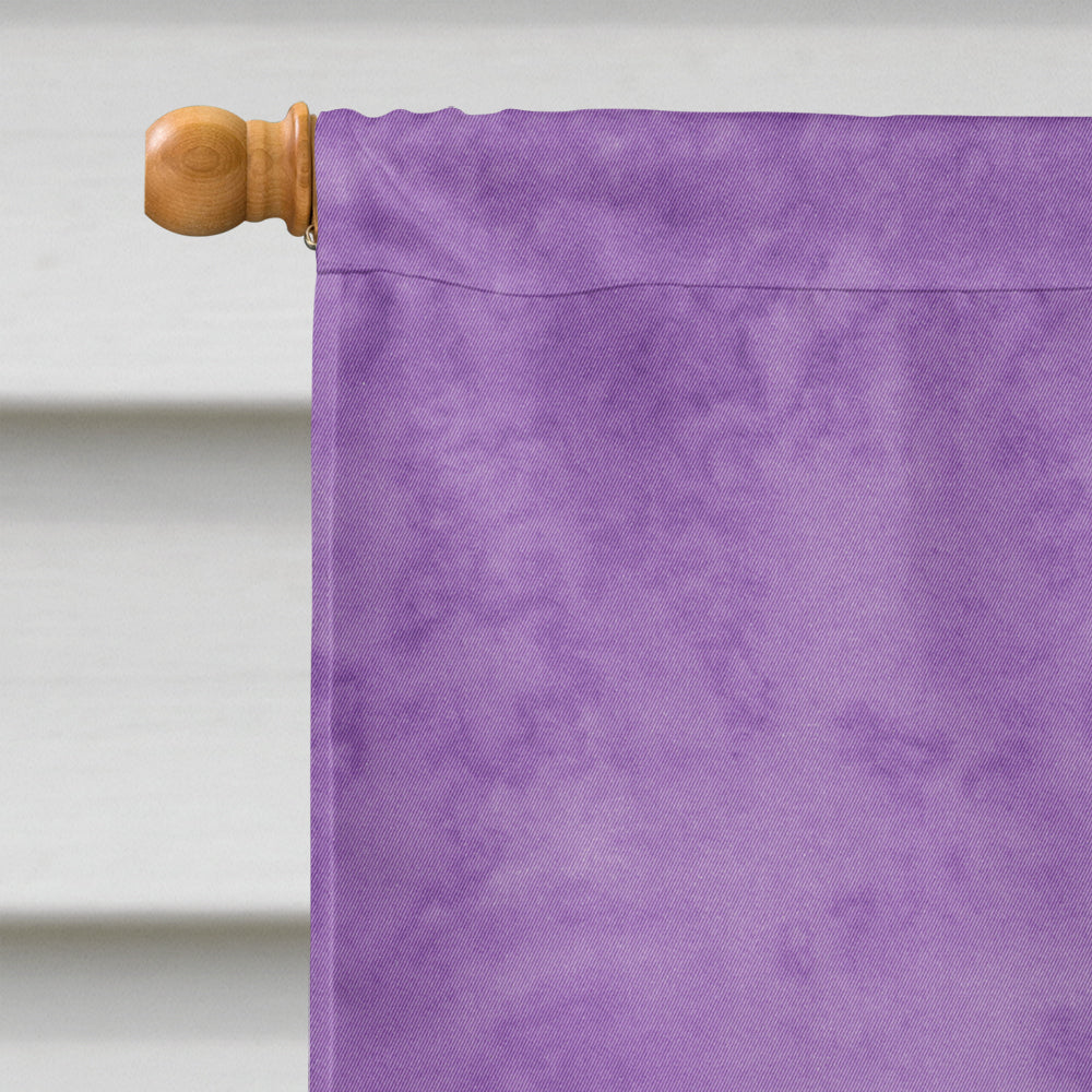 Dragonfly on Purple House Flag 28x40 Porch Sleeve Pole Decorative Outside Yard Banner Artwork Wall Hanging, Polyester