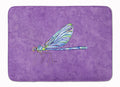Dragonfly on Purple Memory Foam Kitchen Mat Machine Washable Anti-Fatigue Cushion Comfort Bath or Kitchen Rug