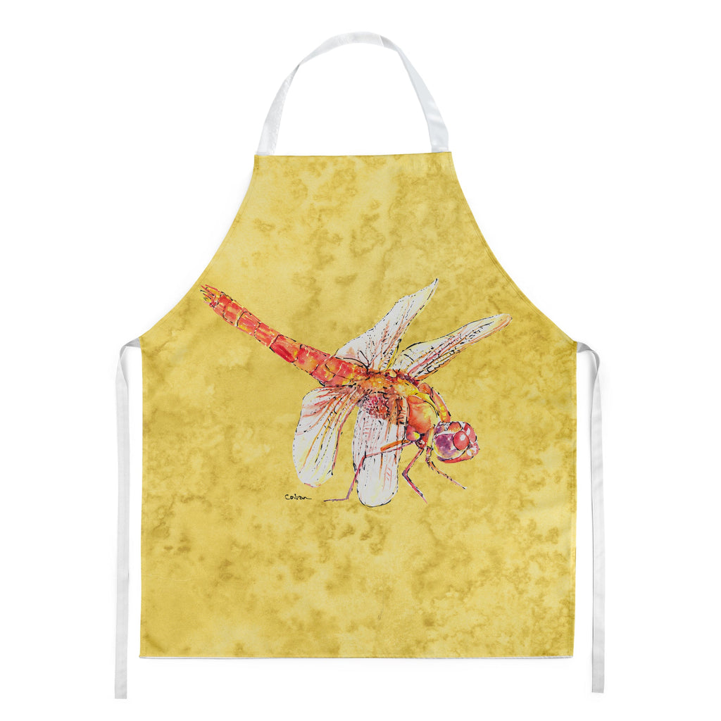 Dragonfly on Yellow Apron Cooking Kitchen Server Baking Crafts Gardening for Adult Women Men, Unisex, Large, Multicolor