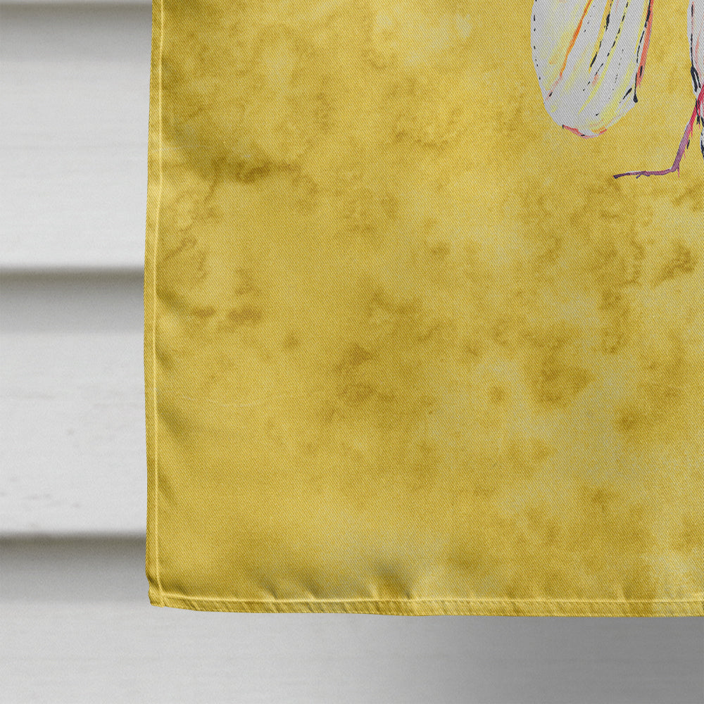 Dragonfly on Yellow House Flag 28x40 Porch Sleeve Pole Decorative Outside Yard Banner Artwork Wall Hanging, Polyester