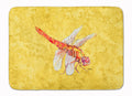 Dragonfly on Yellow Memory Foam Kitchen Mat Machine Washable Anti-Fatigue Cushion Comfort Bath or Kitchen Rug