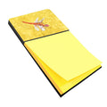 Dragonfly on Yellow Watercolor Sticky Note Holder Refillable Dispenser Desk Accessory 3x3 Pad Gift