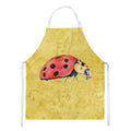 Lady Bug on Yellow Apron Cooking Kitchen Server Baking Crafts Gardening for Adult Women Men, Unisex, Large, Multicolor