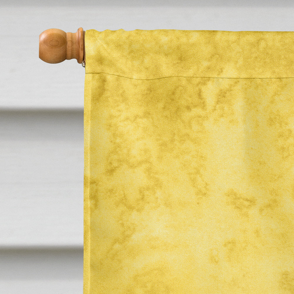 Lady Bug on Yellow House Flag 28x40 Porch Sleeve Pole Decorative Outside Yard Banner Artwork Wall Hanging, Polyester