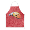 Lady Bug on Red Apron Cooking Kitchen Server Baking Crafts Gardening for Adult Women Men, Unisex, Large, Multicolor