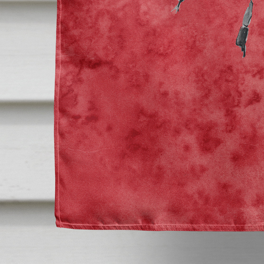 Lady Bug on Red House Flag 28x40 Porch Sleeve Pole Decorative Outside Yard Banner Artwork Wall Hanging, Polyester