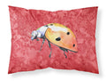Lady Bug on Red Standard Pillowcase Lightweight Super Soft Easy Care Decorative Artwork Pillowcase, Standard