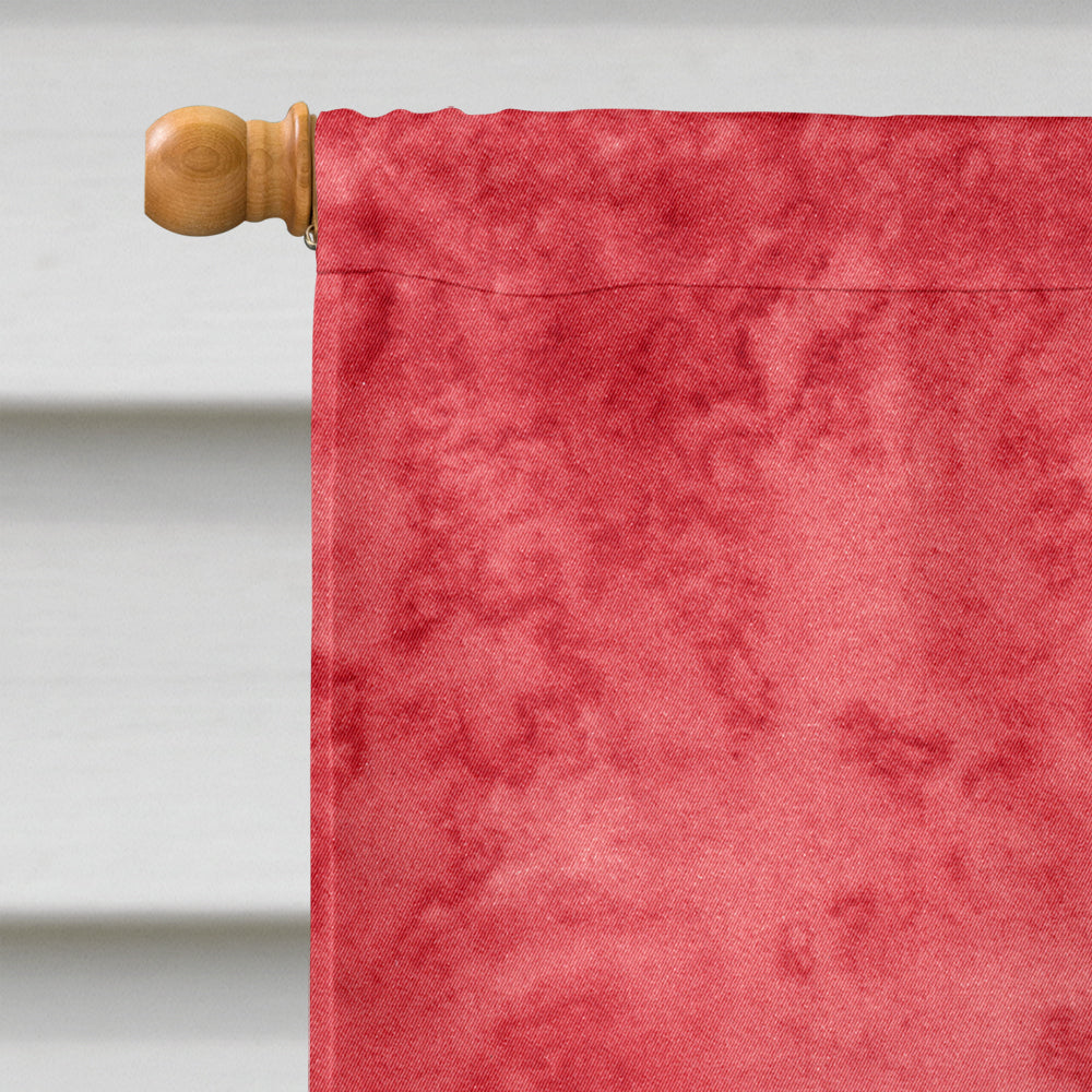 Lady Bug on Red House Flag 28x40 Porch Sleeve Pole Decorative Outside Yard Banner Artwork Wall Hanging, Polyester