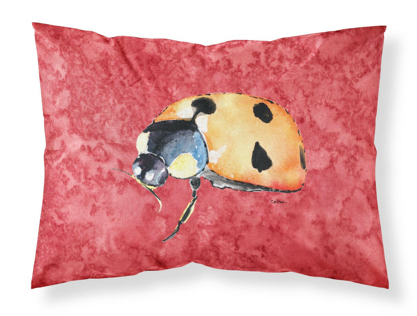 Lady Bug on Red Standard Pillowcase Lightweight Super Soft Easy Care Decorative Artwork Pillowcase, Standard
