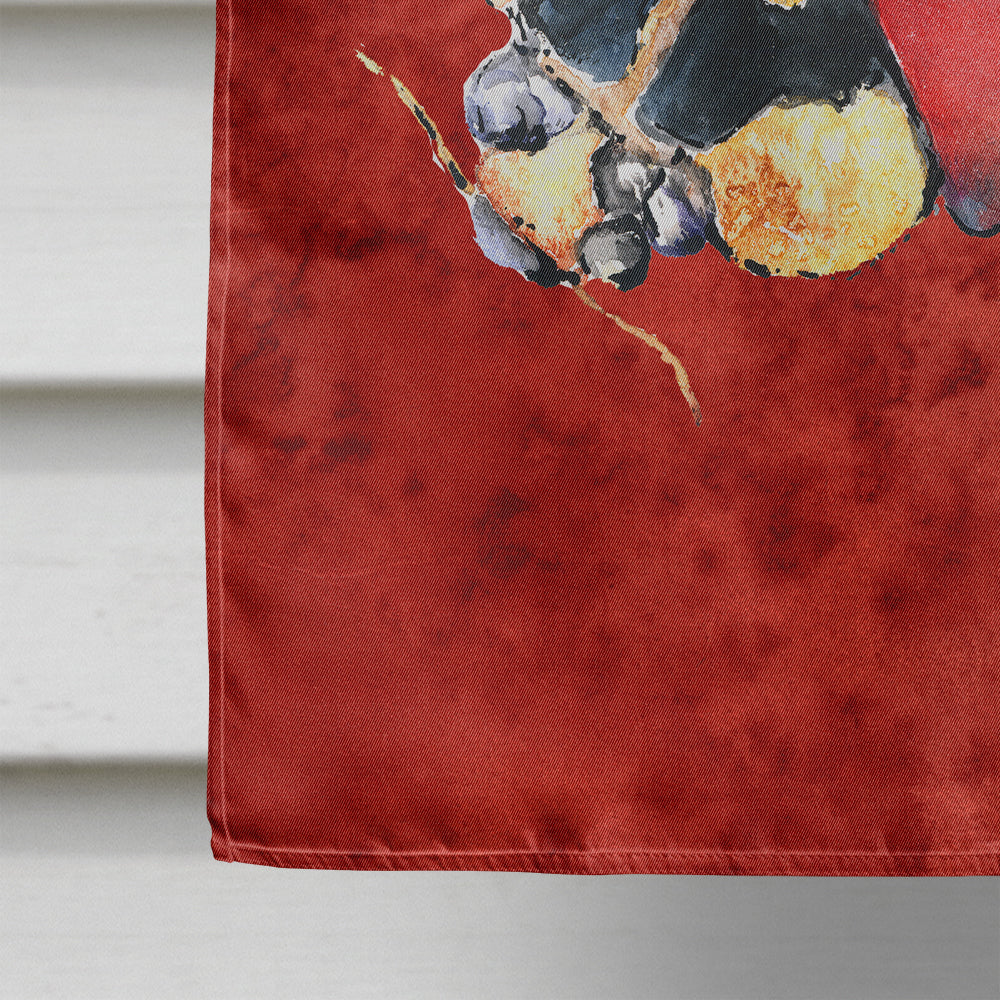 Lady Bug on Deep Red House Flag 28x40 Porch Sleeve Pole Decorative Outside Yard Banner Artwork Wall Hanging, Polyester