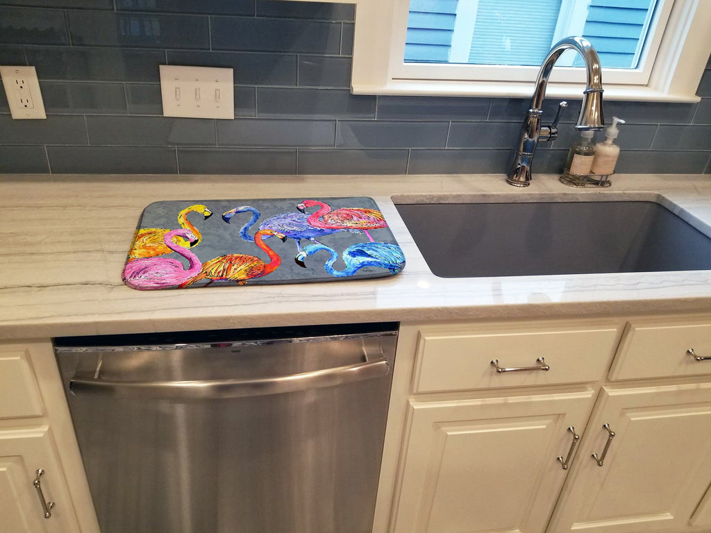 Flamingo Six Senses Dish Drying Mat Absorbent Dish Drying Mat Pad for Kitchen Counter Dish Drainer Mat for Countertop, 14 x 21", Multicolor