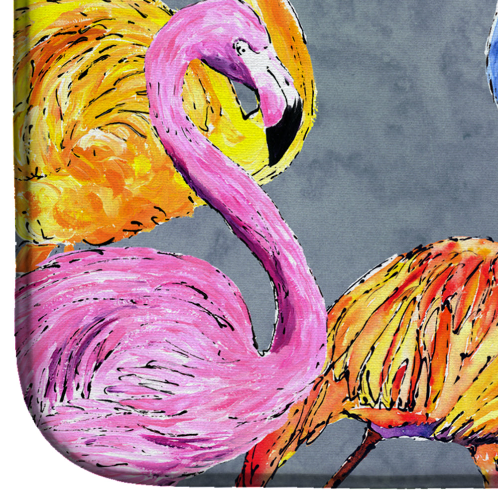 Flamingo Six Senses Dish Drying Mat Absorbent Dish Drying Mat Pad for Kitchen Counter Dish Drainer Mat for Countertop, 14 x 21", Multicolor