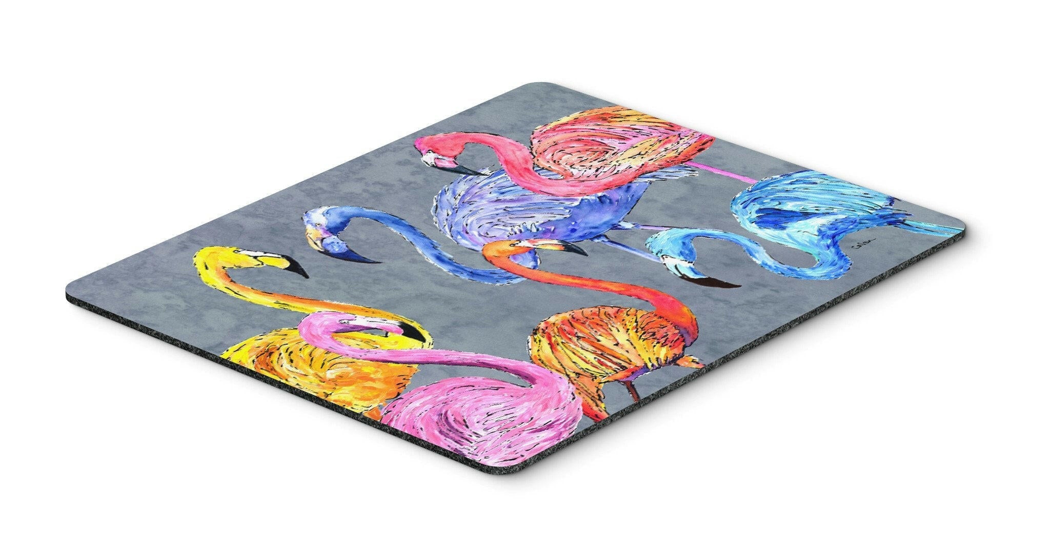 Flamingo Six Senses Mouse Pad, Heat Resistant Trivet Hot Pad , Non Slip Rubber Desk Mat, Kitchen Counter Protector, Home Office Decor Gift
