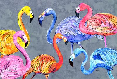 Flamingo Six Senses Fabric Placemat Washable Placemat Dinner Table Decor No Ironing Linen Look
