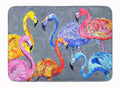 Flamingo Six Senses Memory Foam Kitchen Mat Machine Washable Anti-Fatigue Cushion Comfort Bath or Kitchen Rug