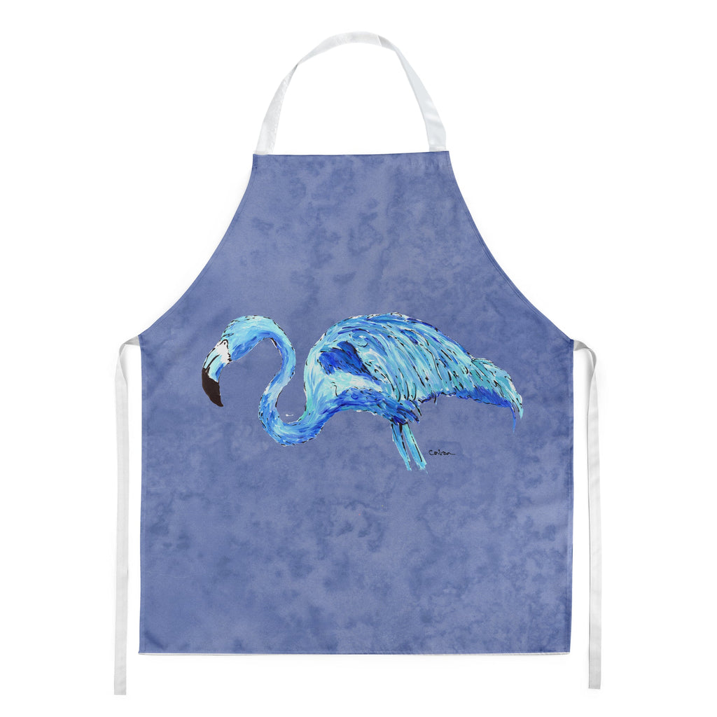 Flamingo On Slate Blue Apron Cooking Kitchen Server Baking Crafts Gardening for Adult Women Men, Unisex, Large, Multicolor