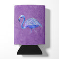 Flamingo on Purple Can or Bottle Hugger Cooler Sleeve for Standard 12 oz Cans, Insulated Foam Beer & Soda Can Hugger Reusable