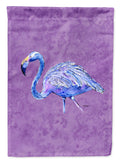 Flamingo on Purple House Flag 28x40 Porch Sleeve Pole Decorative Outside Yard Banner Artwork Wall Hanging, Polyester