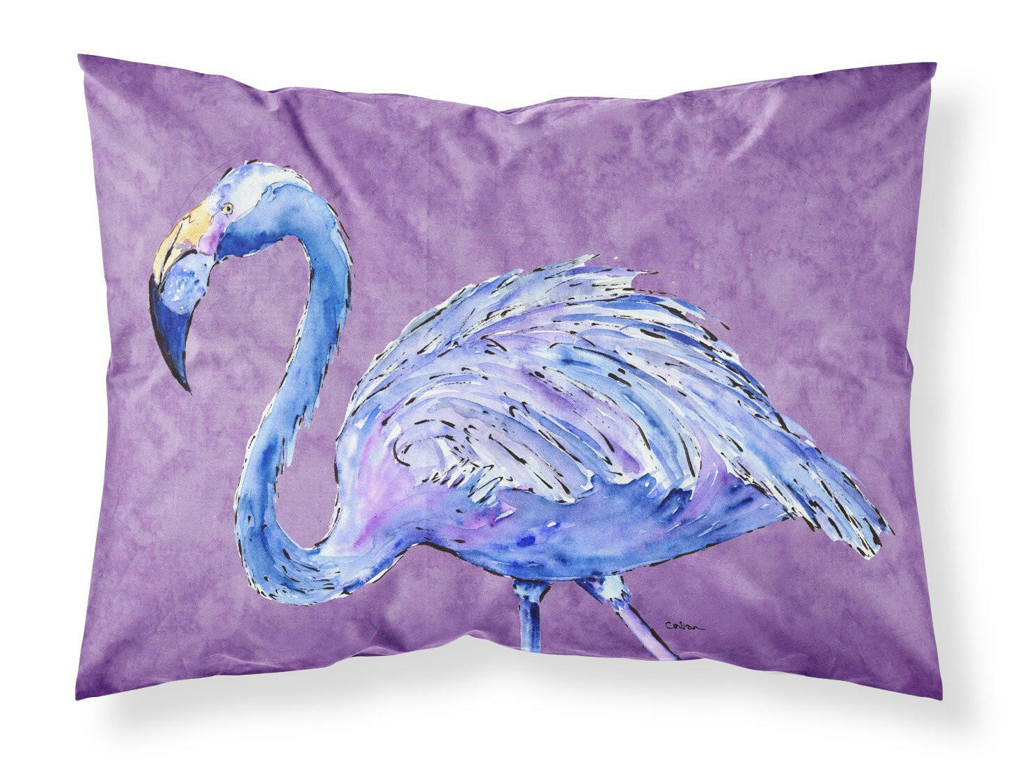 Flamingo on Purple Standard Pillowcase Lightweight Super Soft Easy Care Decorative Artwork Pillowcase, Standard