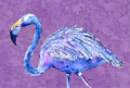 Flamingo on Purple Fabric Placemat Washable Placemat Dinner Table Decor No Ironing Linen Look