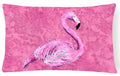 Flamingo on Pink Decorative Throw Pillow 12x16 Indoor Outdoor Accent Cushion, Fabric Cover with Insert for Sofa, Bed, Porch & Living Room