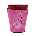 Flamingo on Pink Red Cup Hugger Sleeve for 16–22 oz Party Cups, Insulated Foam Drink Holder for Iced Coffee, Tailgate & BBQ Reusable