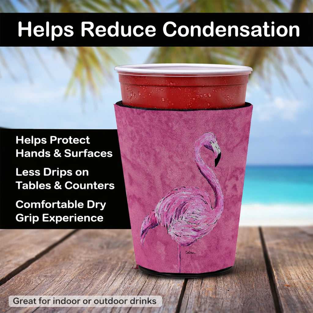 Flamingo on Pink Red Cup Hugger Sleeve for 16–22 oz Party Cups, Insulated Foam Drink Holder for Iced Coffee, Tailgate & BBQ Reusable