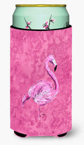 Flamingo on Pink Tall Boy Hugger Can Cooler Sleeve Machine Washable Drink Collapsible Insulator Beverage Insulated Holder