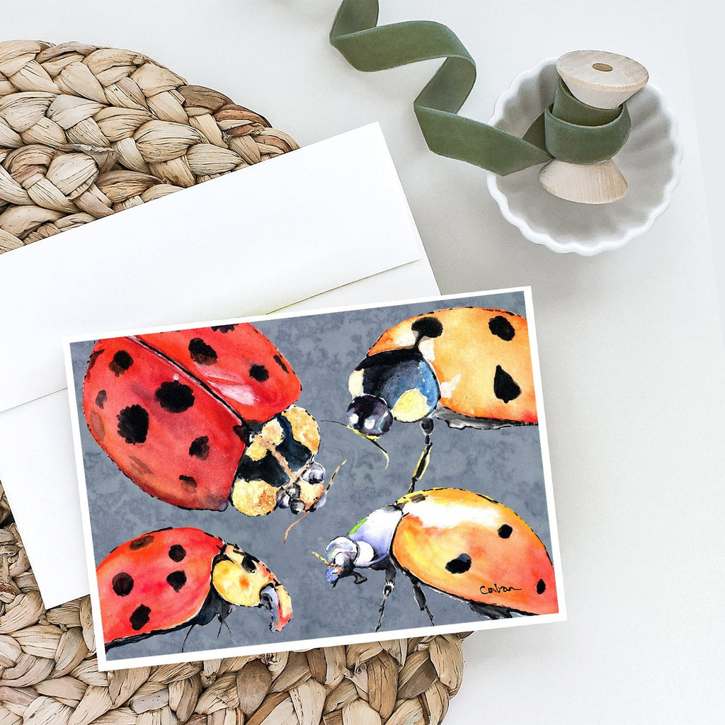 Lady Bug Multiple Greeting Cards Pack of 8 Blank Cards with Envelopes Whimsical A7 Size 5x7