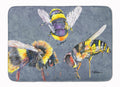Bee Bees Times Three Memory Foam Kitchen Mat Machine Washable Anti-Fatigue Cushion Comfort Bath or Kitchen Rug