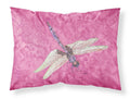 Dragonfly on Pink Standard Pillowcase Lightweight Super Soft Easy Care Decorative Artwork Pillowcase, Standard
