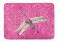 Dragonfly on Pink Memory Foam Kitchen Mat Machine Washable Anti-Fatigue Cushion Comfort Bath or Kitchen Rug
