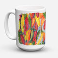 Hot Peppers Ceramic Coffee Mug 15 oz Decorative Large C Handle Mug Cup for Tea, Cocoa Hot Chocolate