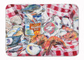 Blue Runner Gumbo Receipe Memory Foam Kitchen Mat Machine Washable Anti-Fatigue Cushion Comfort Bath or Kitchen Rug
