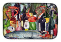 Wine and Speckled Trout Dish Drying Mat Absorbent Dish Drying Mat Pad for Kitchen Counter Dish Drainer Mat for Countertop, 14 x 21", Multicolor