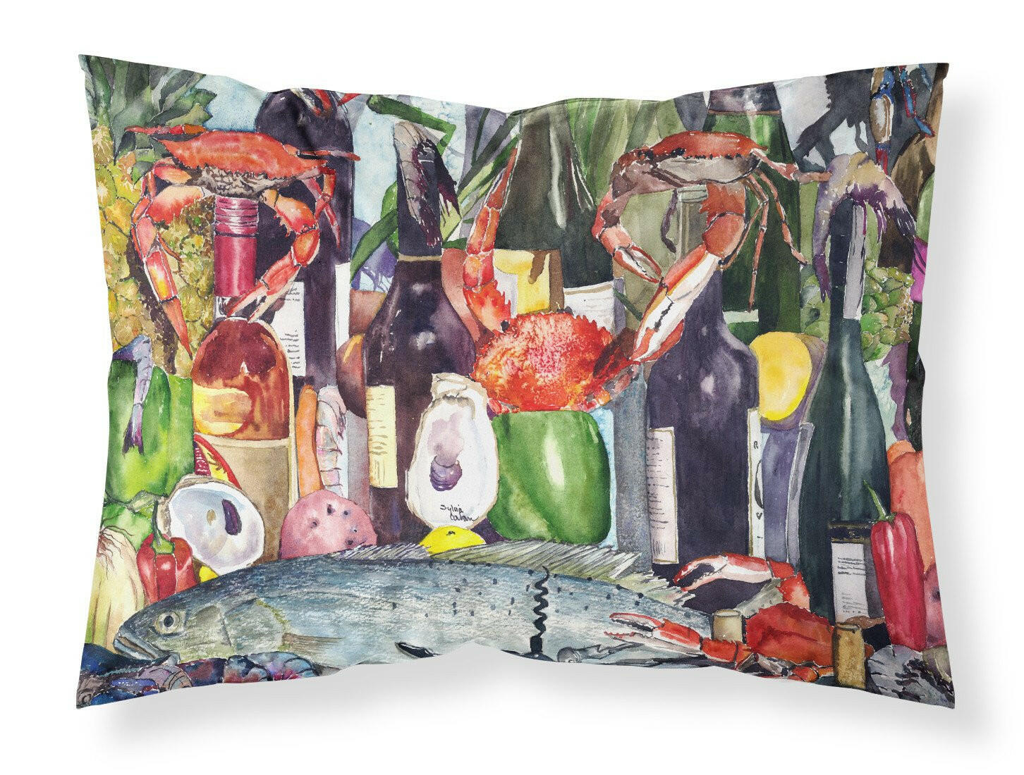 Wine and Speckled Trout Standard Pillowcase Lightweight Super Soft Easy Care Decorative Artwork Pillowcase, Standard