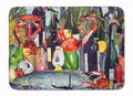 Wine and Speckled Trout Memory Foam Kitchen Mat Machine Washable Anti-Fatigue Cushion Comfort Bath or Kitchen Rug