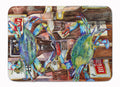 Blue Crabby New Orleans Beer Bottles Memory Foam Kitchen Mat Machine Washable Anti-Fatigue Cushion Comfort Bath or Kitchen Rug