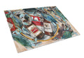 New Orleans Beers and Crabs Cutting Board Tempered Glass Kitchen Cutting Surface, Heat Resistant Chopping, Non-Slip Feet, Food Prep & Serving