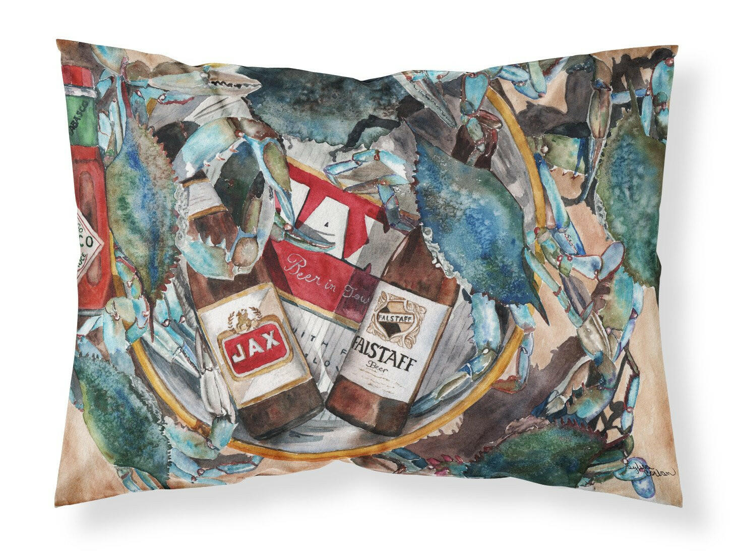New Orleans Beers and Crabs Standard Pillowcase Lightweight Super Soft Easy Care Decorative Artwork Pillowcase, Standard